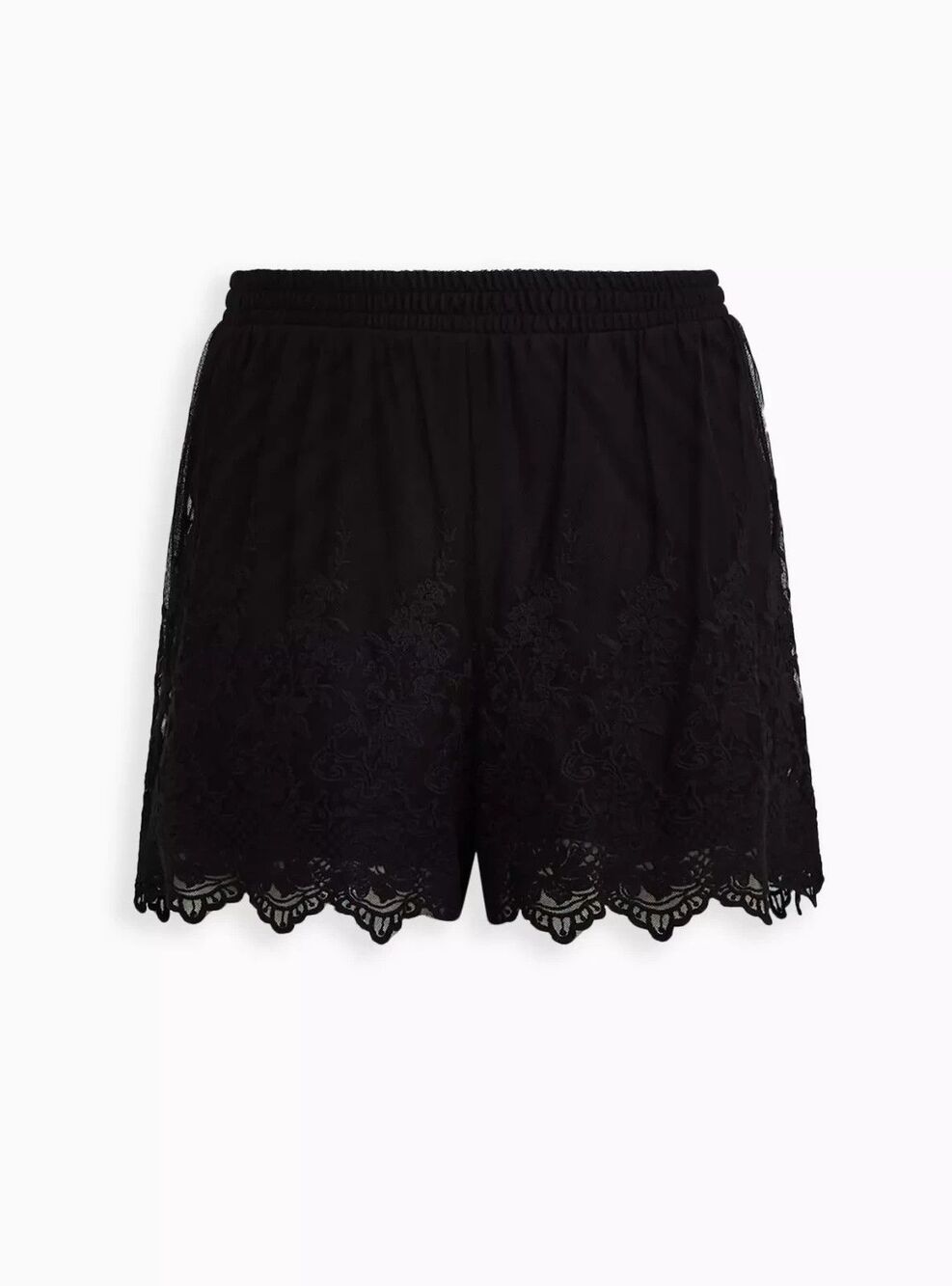 Torrid Black 5 Inch Pull-On Stretch Mesh Mid-Rise Short Size 3 3x NWT BA